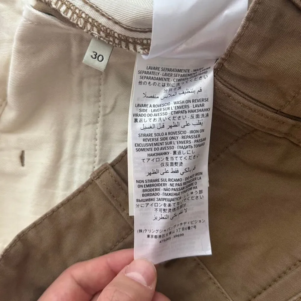 Gucci Men's Tan and Brown Trousers